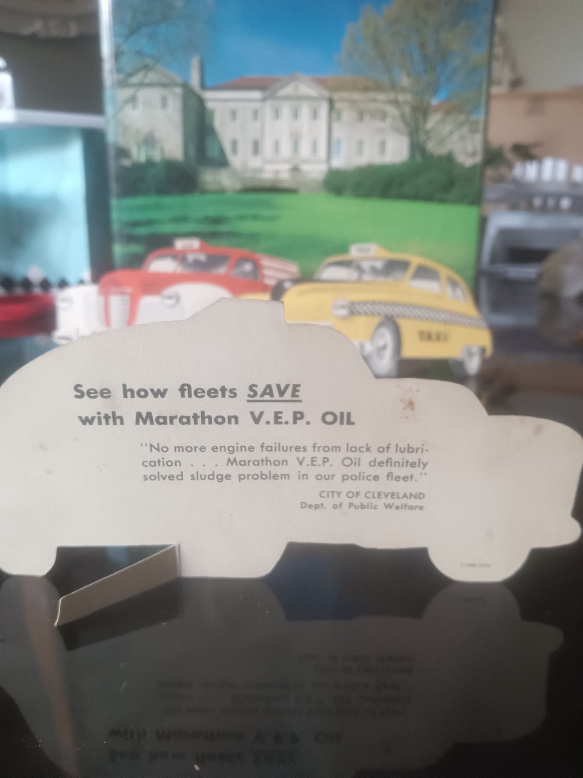3 Marathon V.E.P. Oil advertisement car & truck “cards”