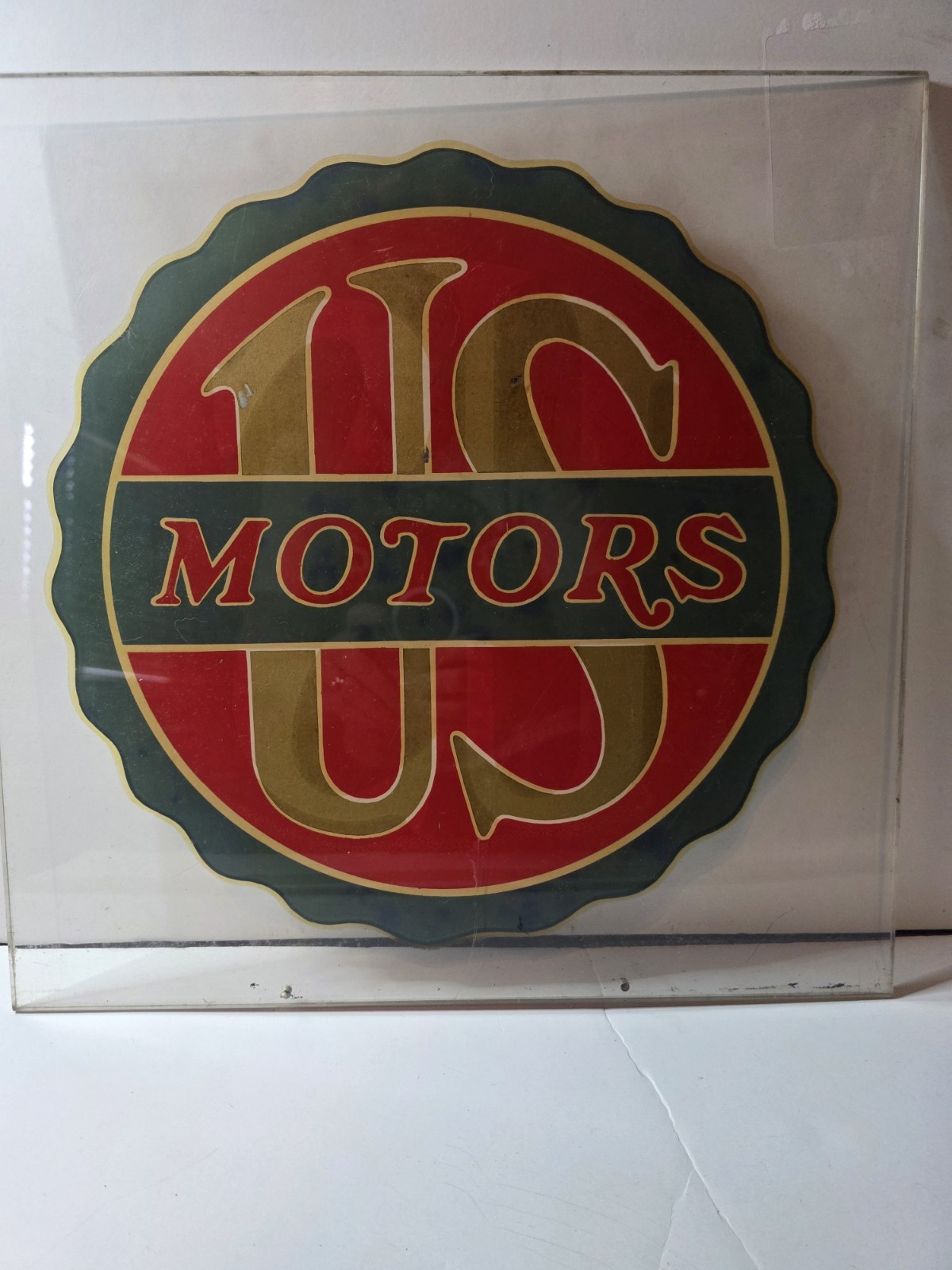 Vintage Plexiglass US Motors Sign