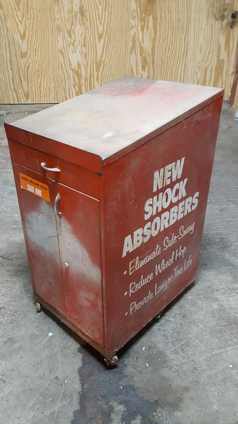 Vintage Secretariat Cabinet Writing Desk Automotive Shock Absorber Advertising