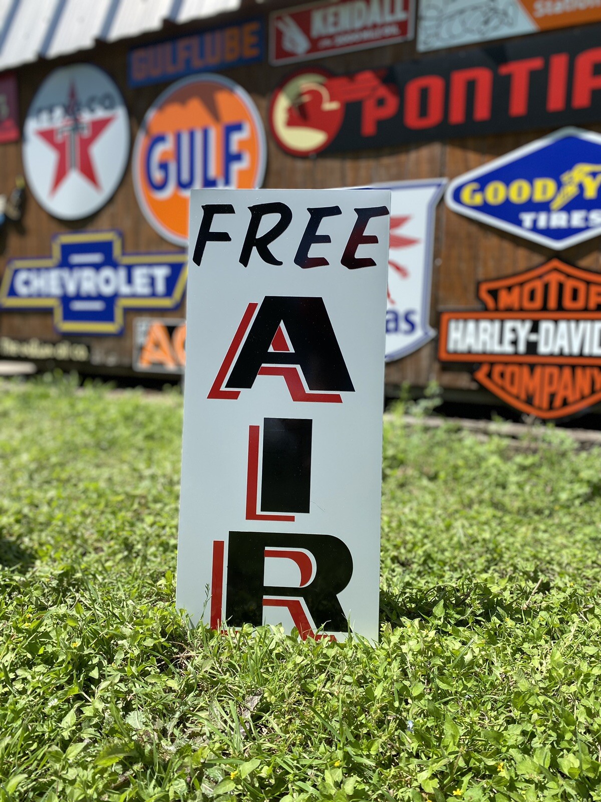 Antique Vintage Old Style Free Air Service Station Sign