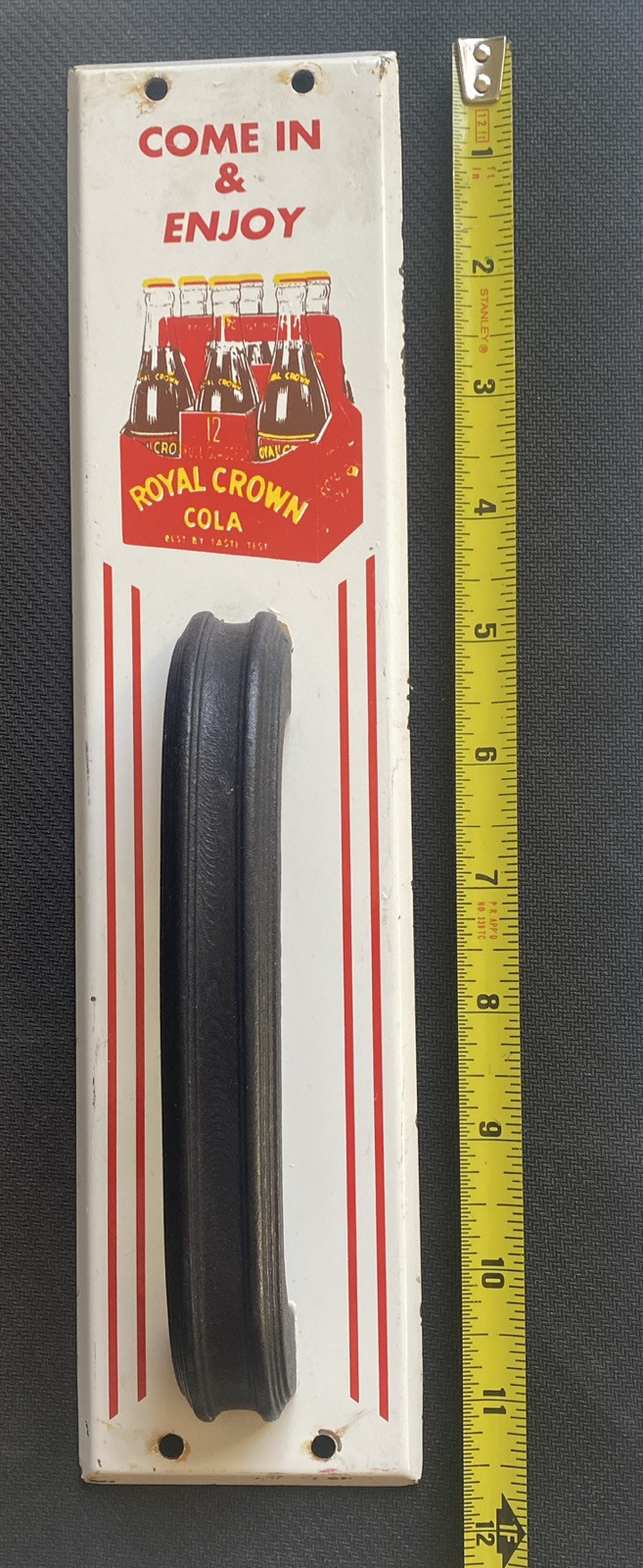 Vintage ROYAL CROWN COLA DOOR PULL Rare Old Advertising RC COLA A4