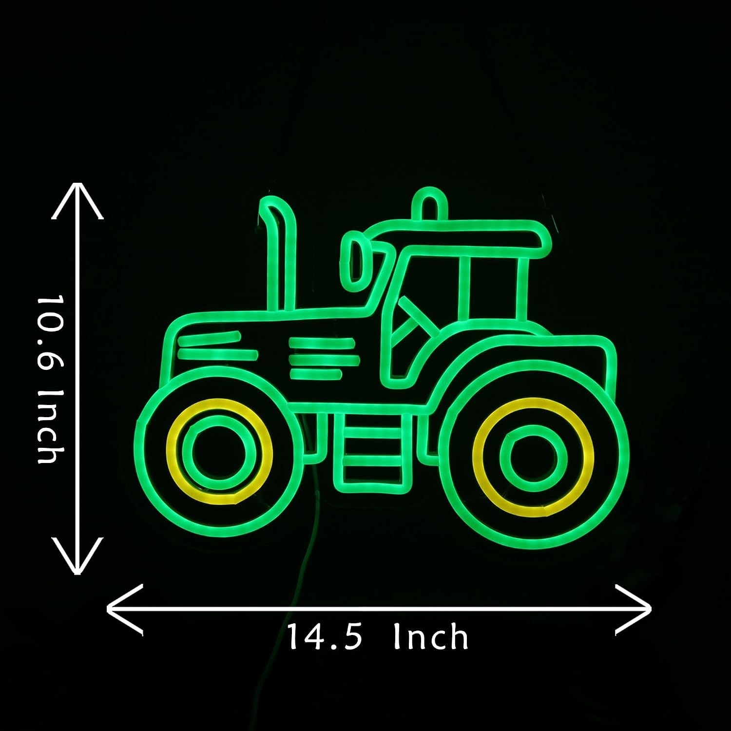 Tractor Green Neon Sign – Birthday Party Decoration