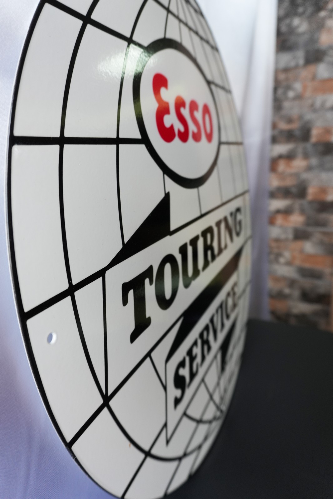 Esso Touring Service – Globe Edition Vintage Metal Sign – 50 cm (19.7”)
