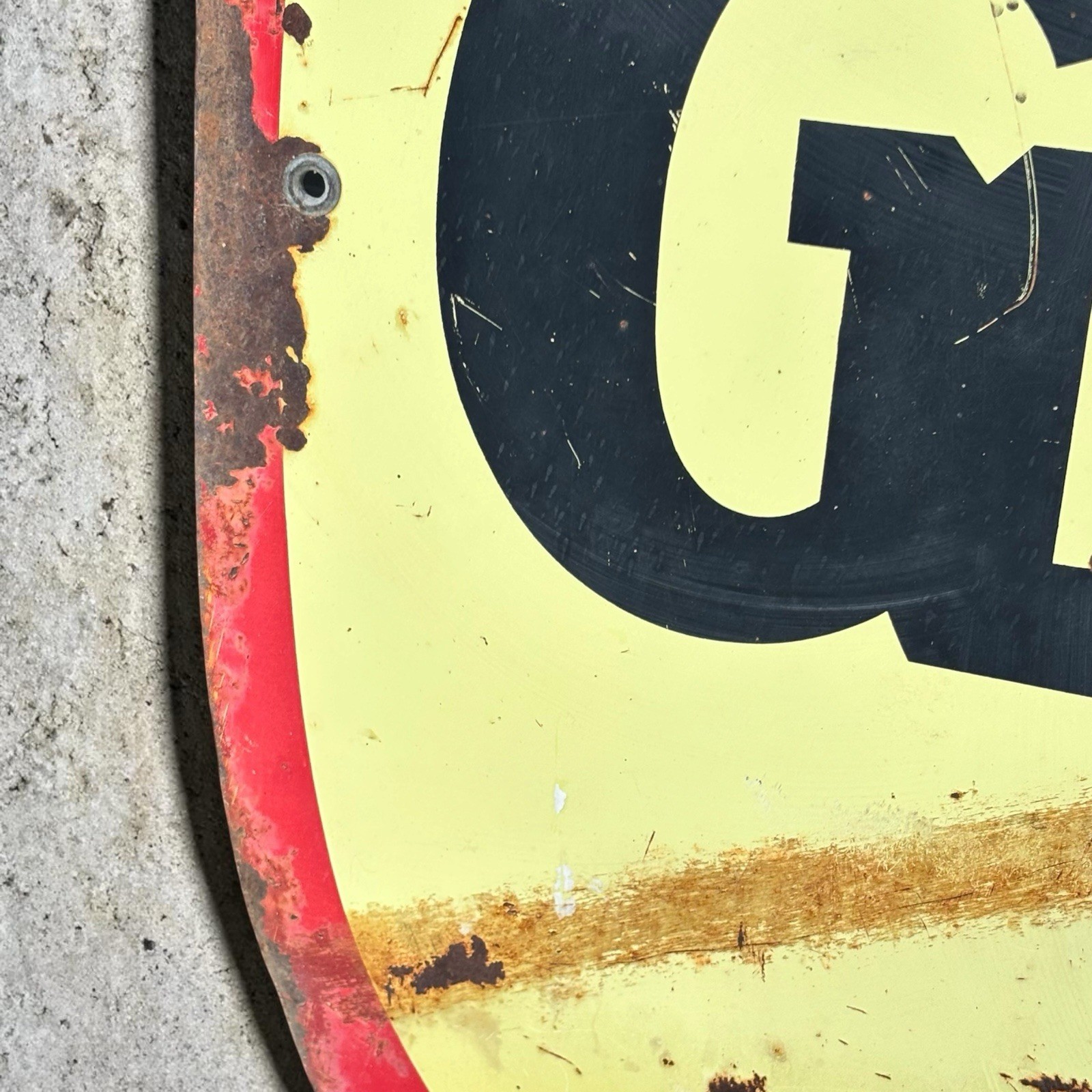Vintage The General Tire Dealer Metal Sign Auto Car Oil Gas Station Advertising