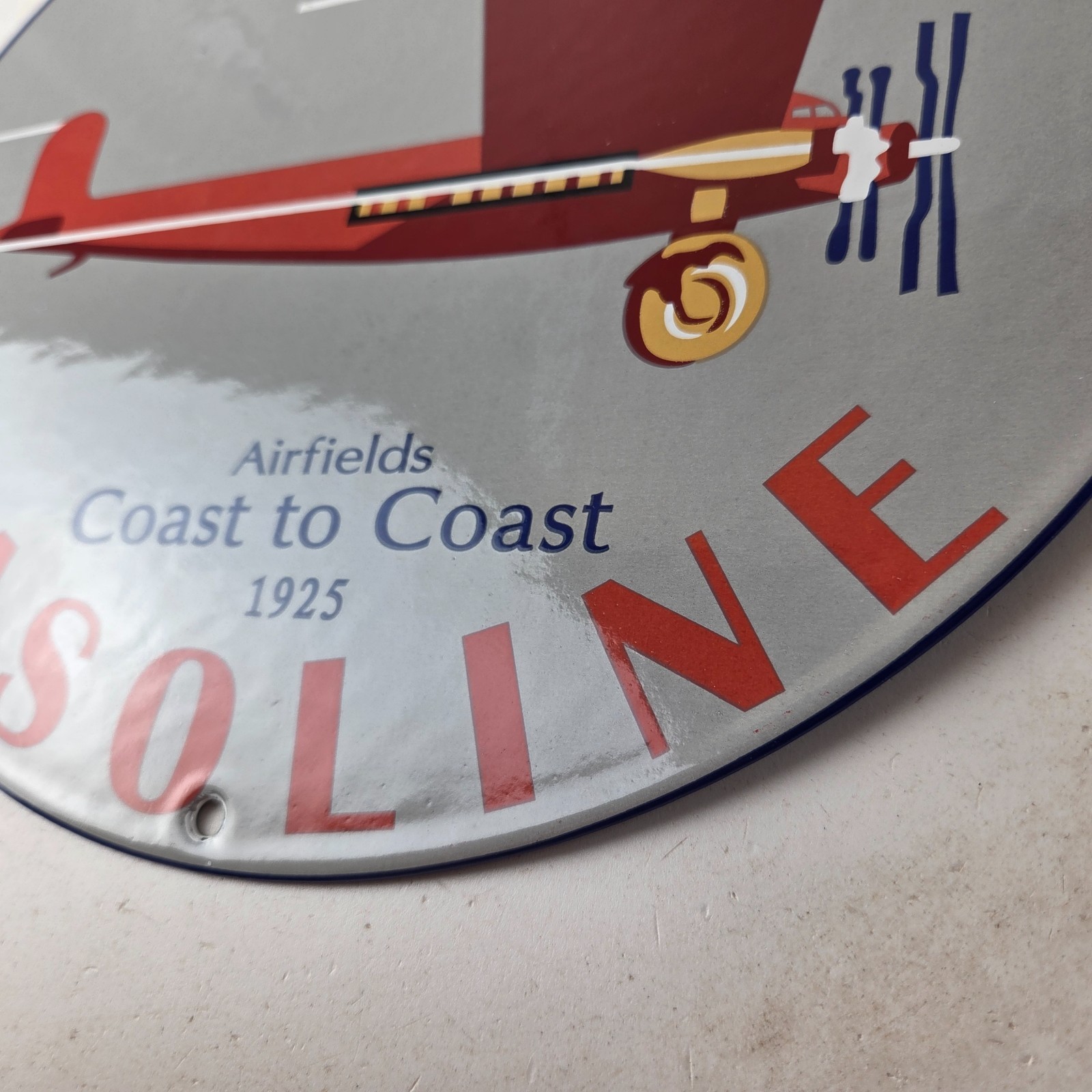Vintage Union Speed & Power Sign – Gas Pump Porcelain Service Station Sign