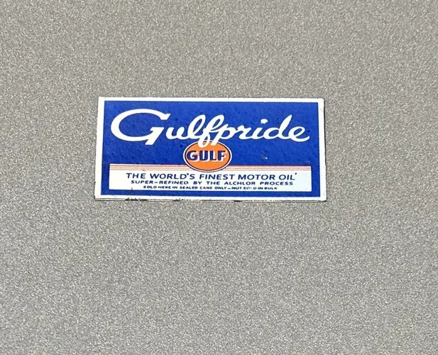 VINTAGE GULF GULFPRIDE PORCELAIN SIGN CAR GAS OIL TRUCK