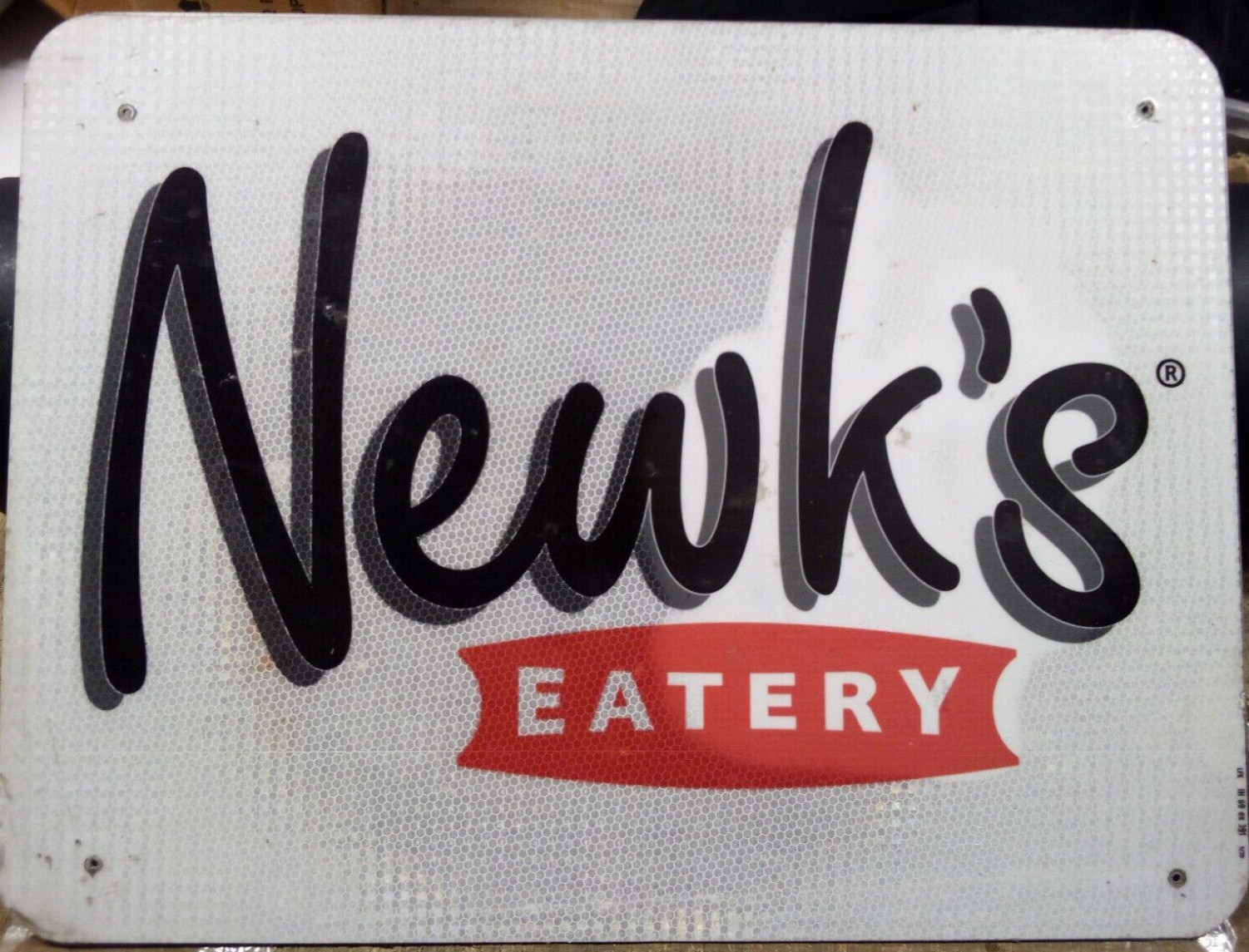 ADVERTISING HWY EXIT SIGN 18X24 BARN MAN CAVE NEWKS EATERY COMFORT FOOD 4Z