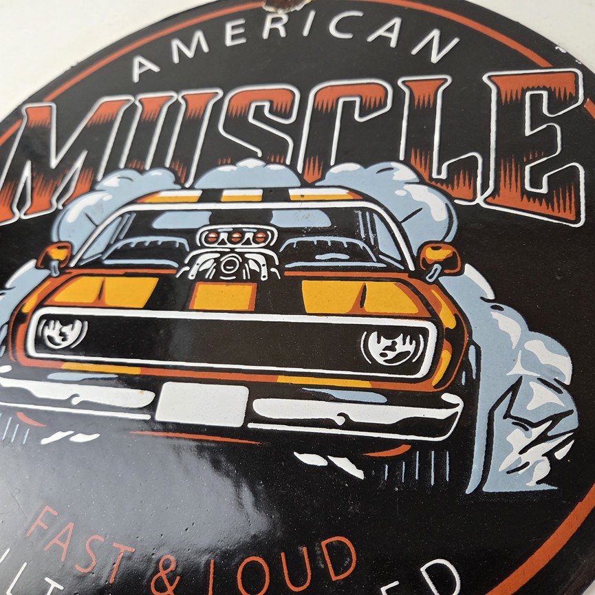 Vintage American Muscle Sign – Old Automobile Car Service Station Gas Sign