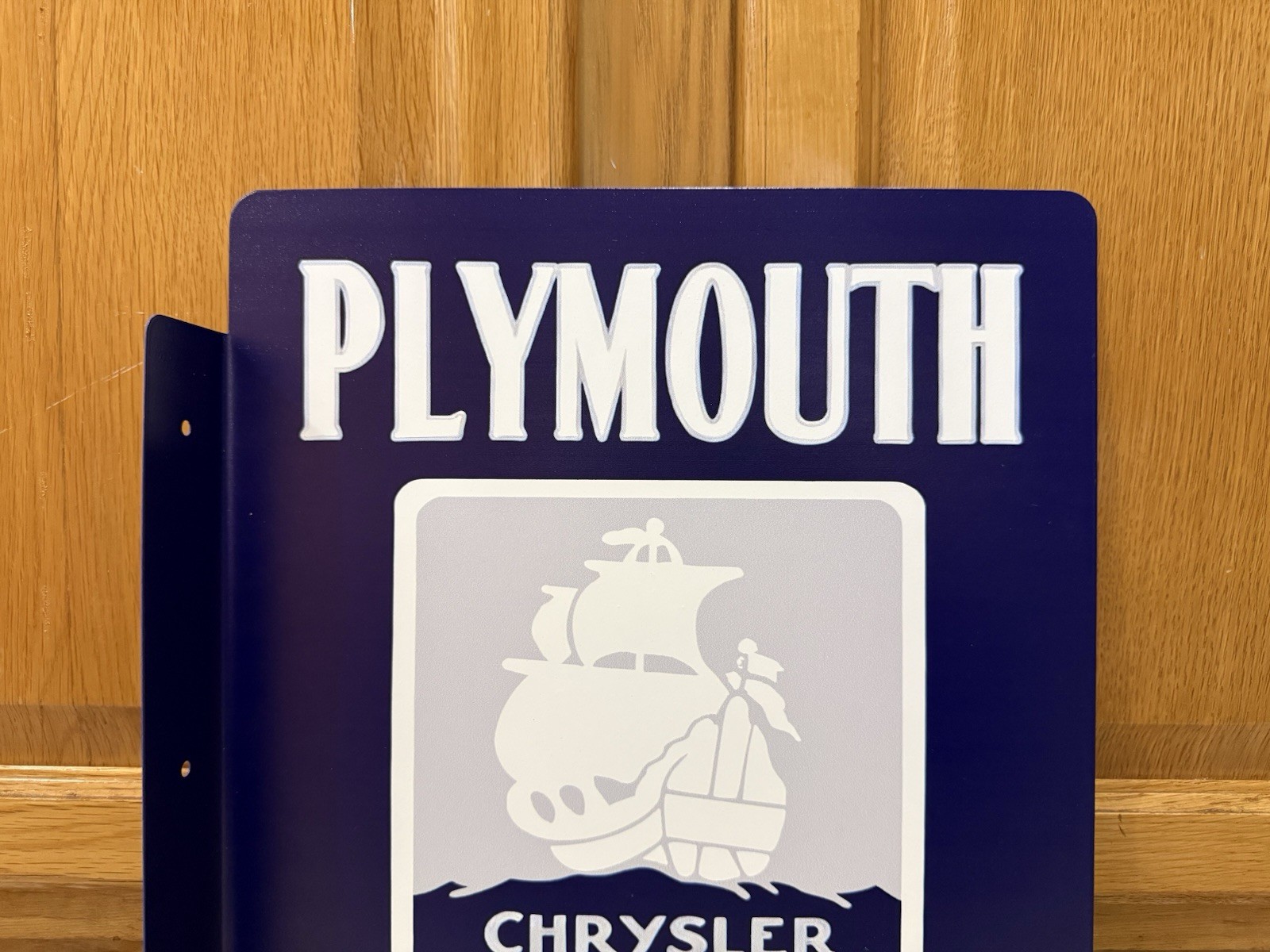 Plymouth Service Sign Chrysler Parts Gas Double Sided Vintage Style Wall Decor