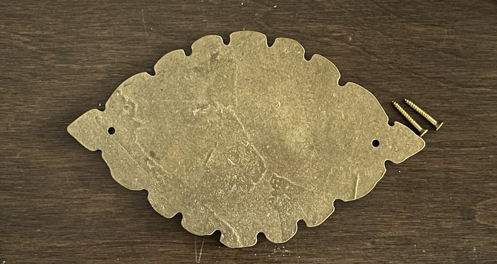 Vintage Solid Brass NO SMOKING Sign Ornate Oval Plaque 6” X 3.5” With Screws
