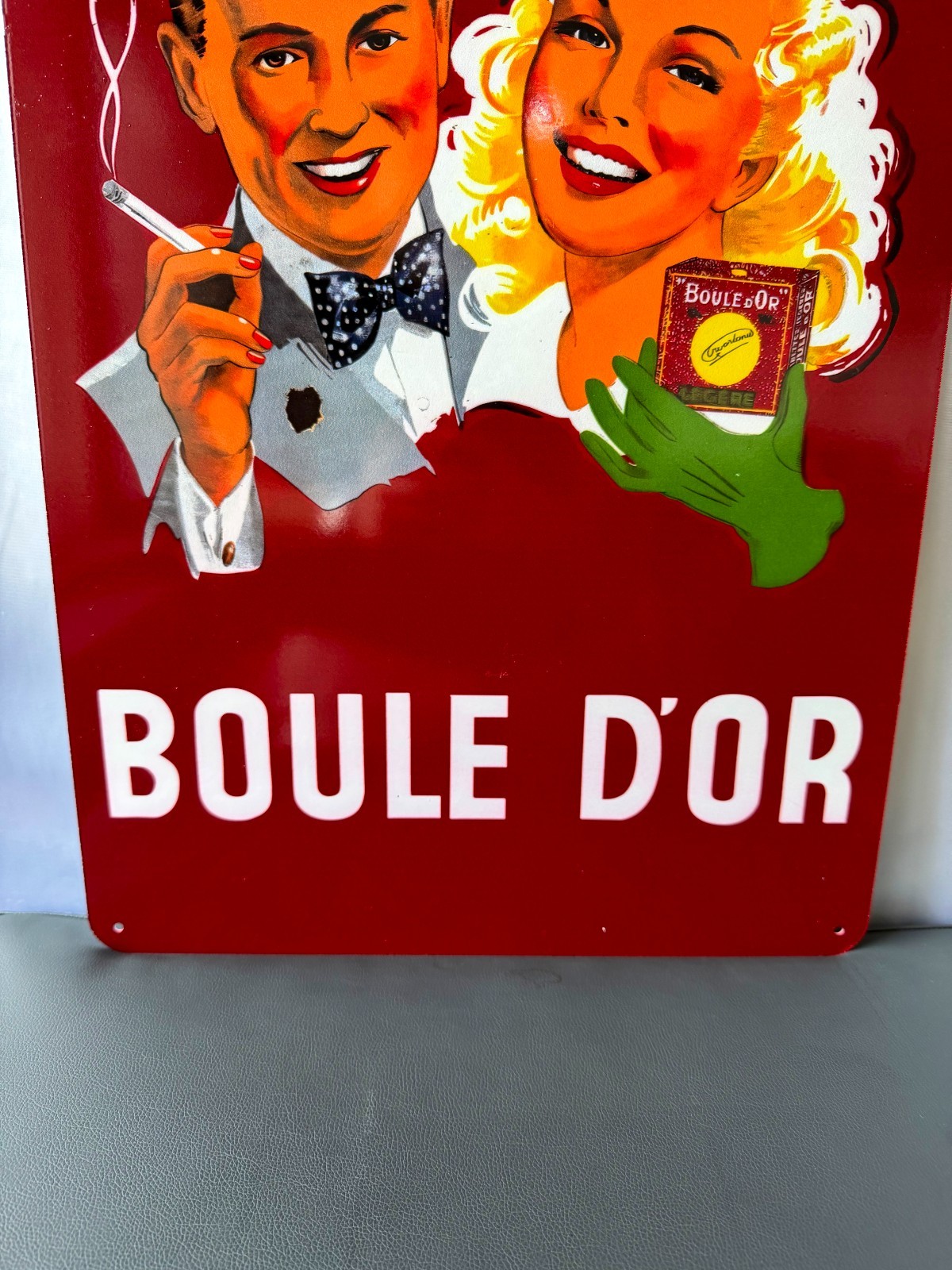 Boule d’Or – Vintage Cigarette Advertising Metal Sign 60 × 40 cm (23.6” × 15.7)