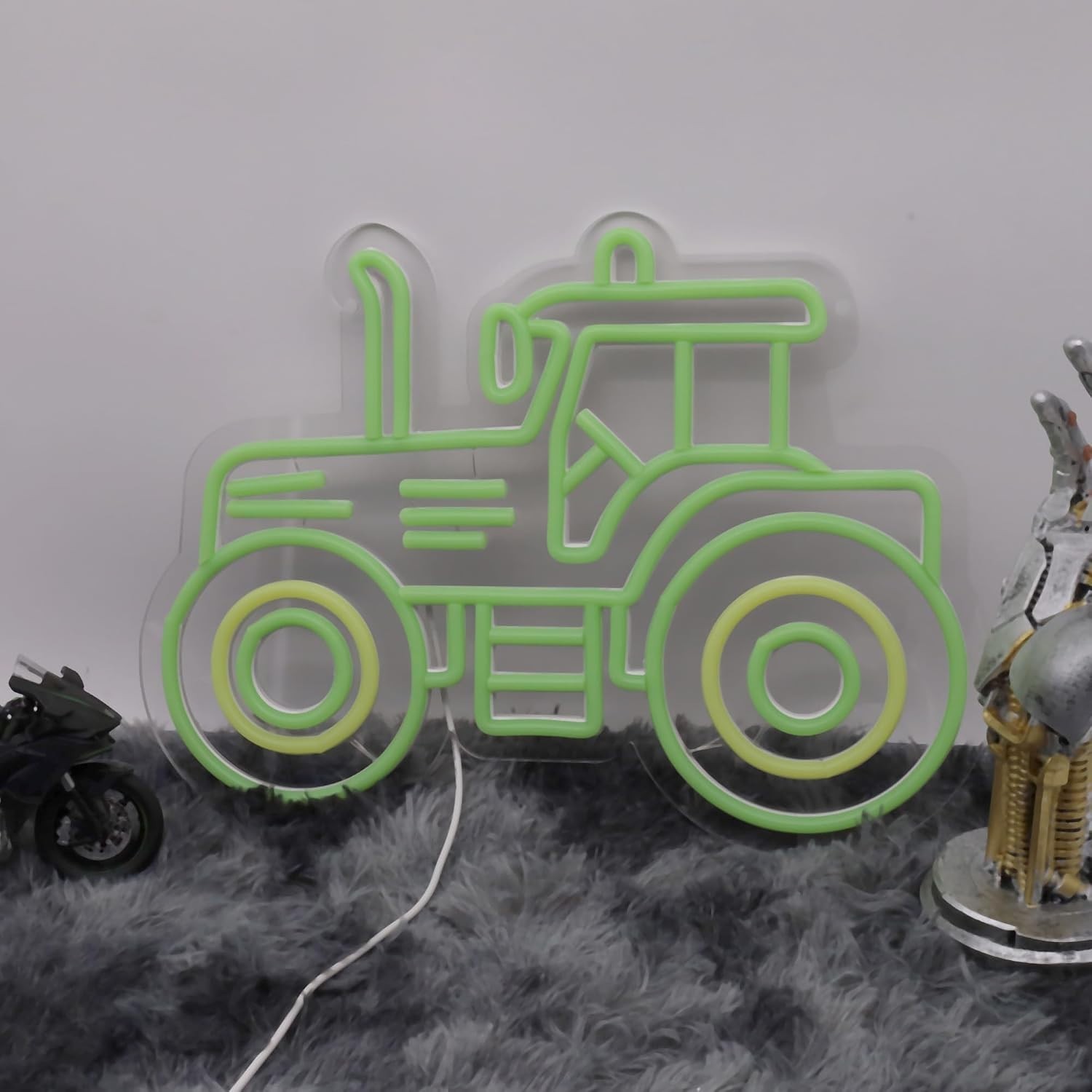 Tractor Green Neon Sign – Birthday Party Decoration