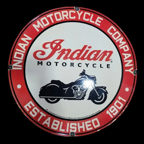 PORCELIAN INDIAN ENAMEL SIGN SIZE 30X30 INCHES DOUBLE SIDED