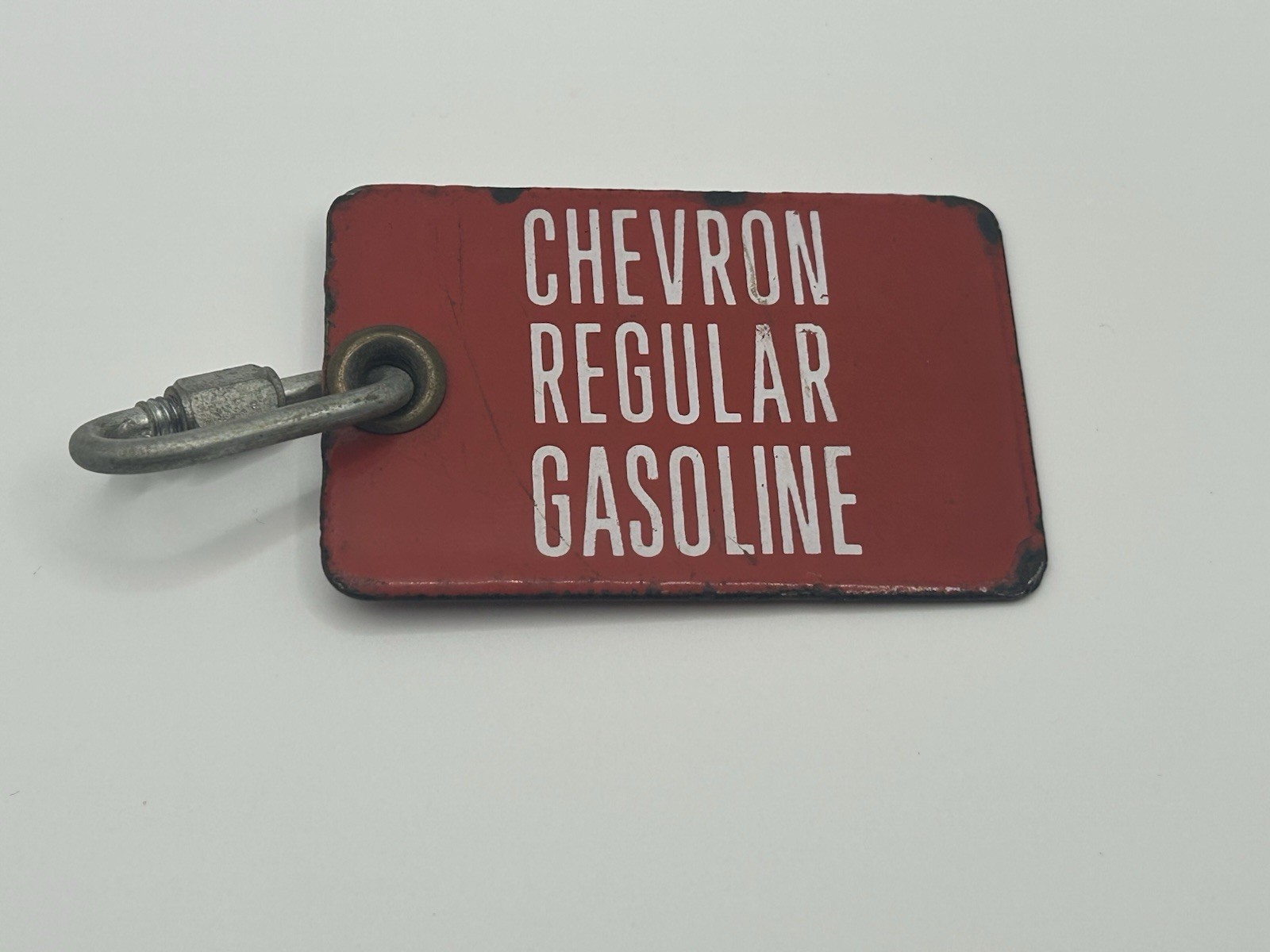 Cheveron Regular Gasoline Porcelain Gasoline Pump Tag
