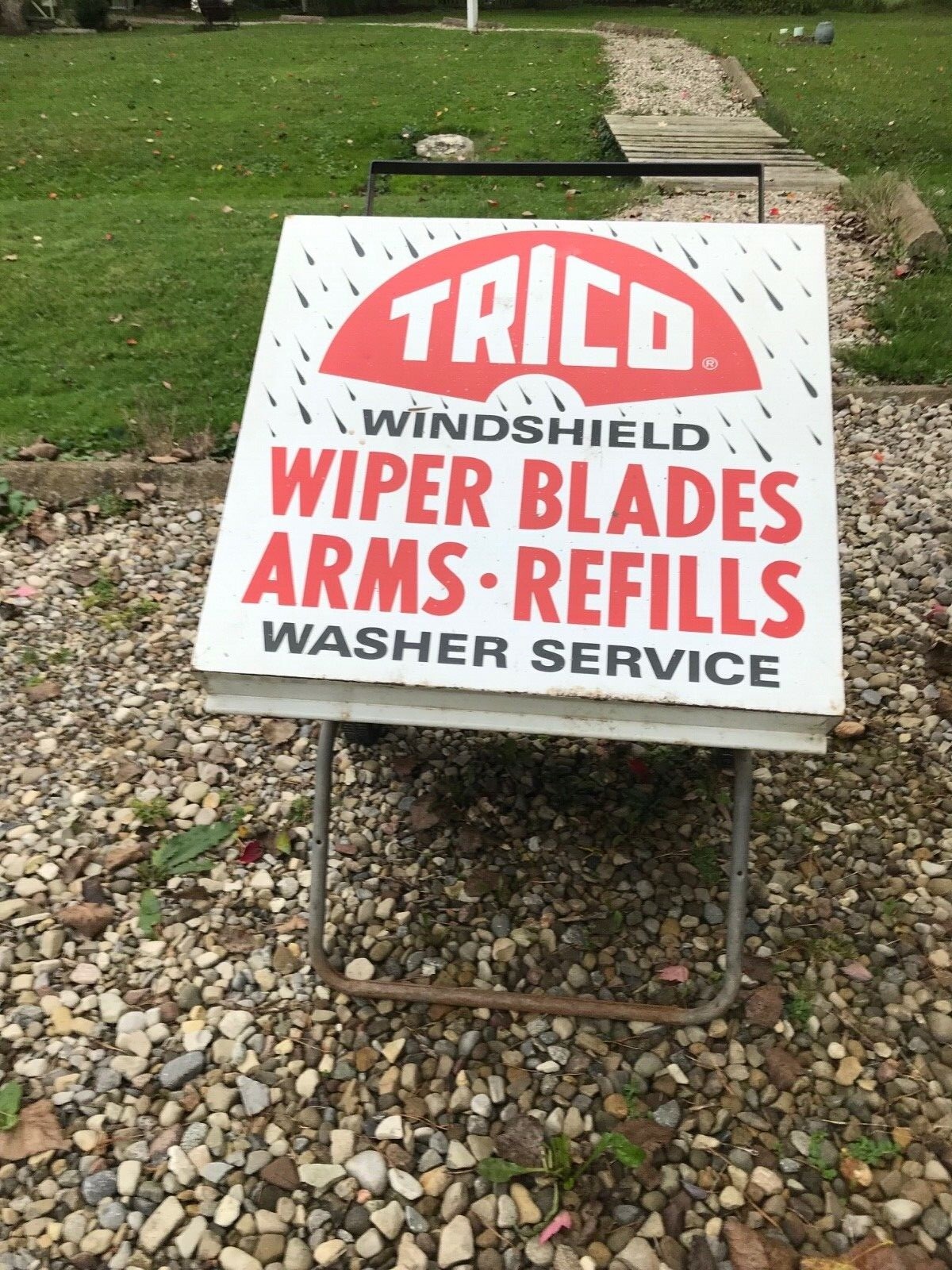 Vintage Original Rat Rod Windshield Wiper Display Case Cabinet Trico Sign SHIPS