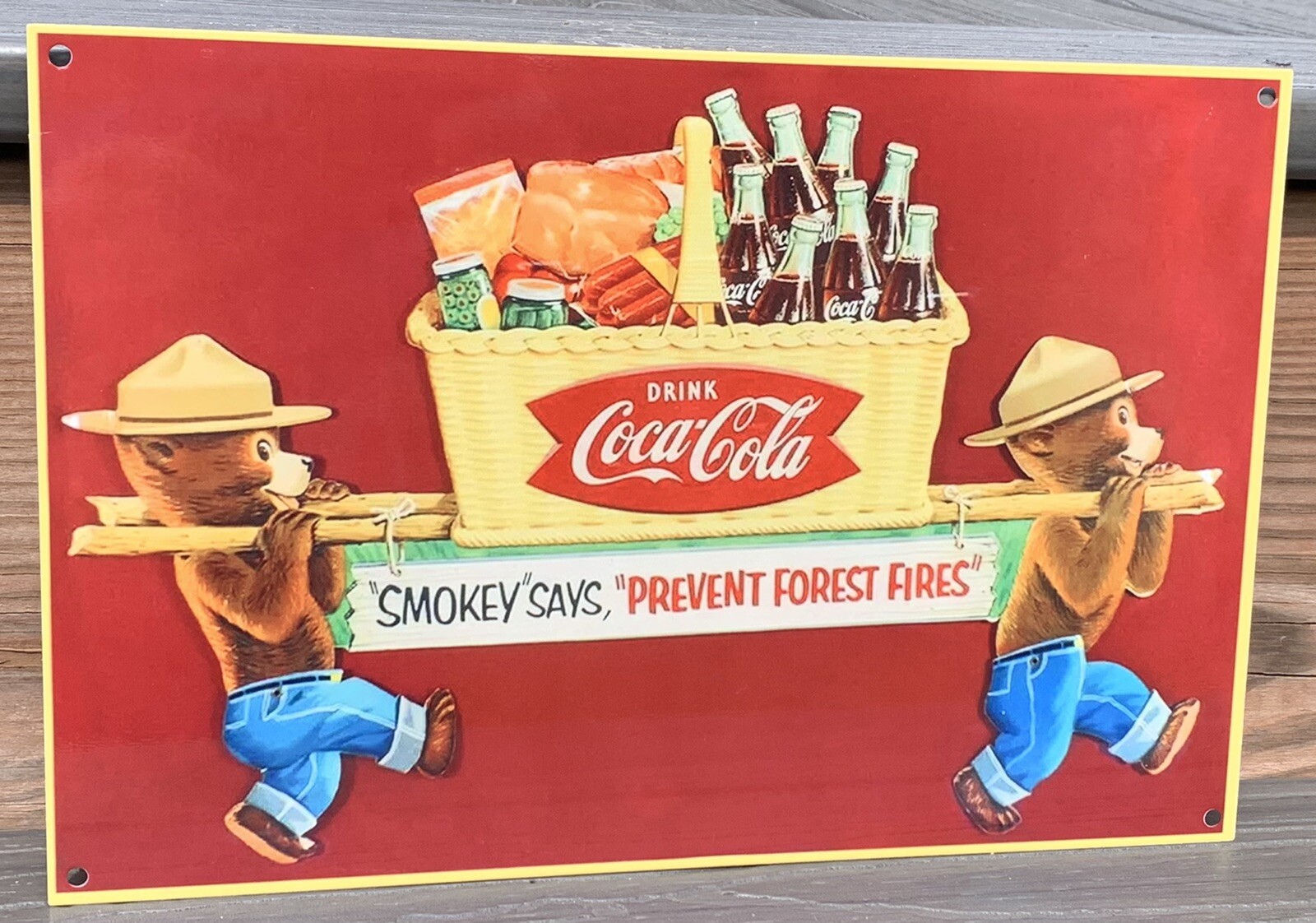 Vintage Style National Park Forest Coke Soda Heavy Steel Metal Top Quality Sign