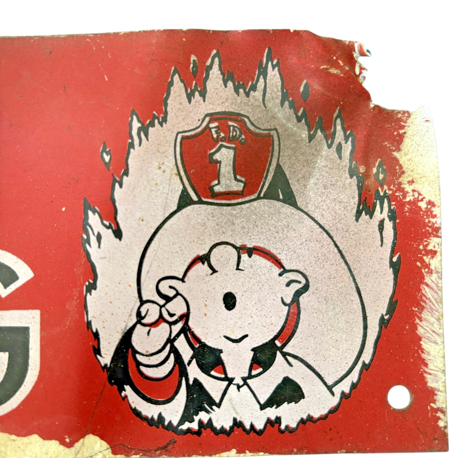 NO SMOKING Tin Sign – Industrial Fire Safety Sign, Thin Metal, Original paint