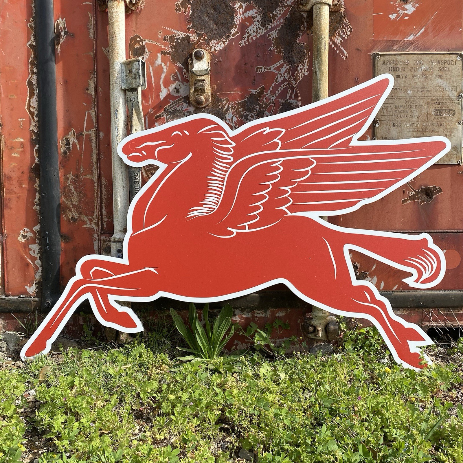 36in Mobil Gas And Oil Pegasus Vintage Style Repop Sign