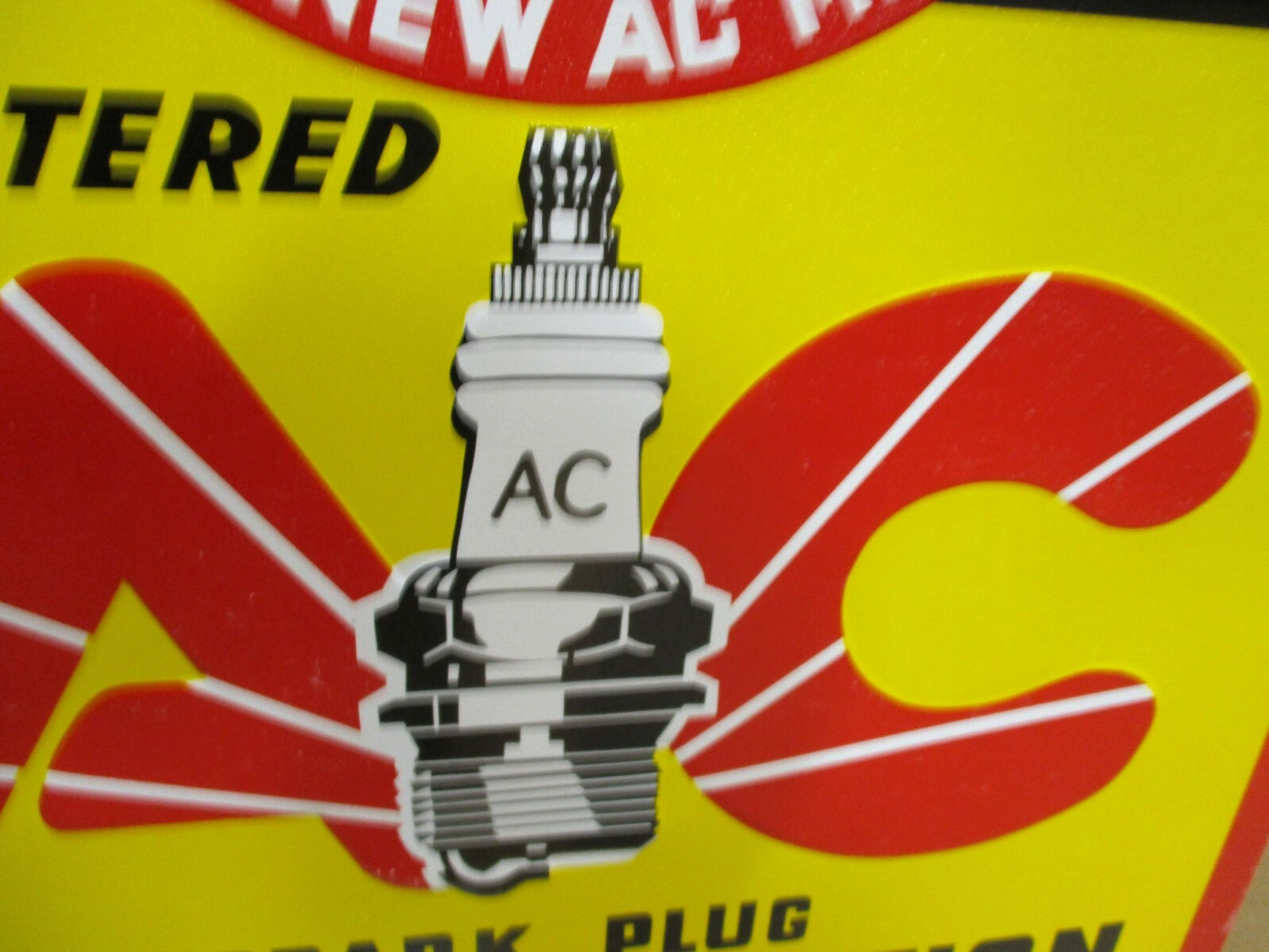 SPARK PLUGS – BIG SIGN – Cleaning Station – GAS OIL Repair Shop- DONKEY BATH TUB