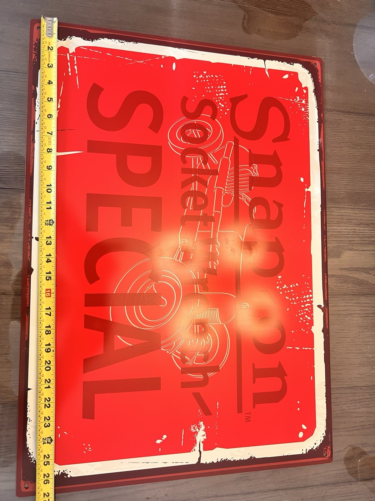 Snapon tin Sign “Socket wrench Special” 19” Tall 27” Wide