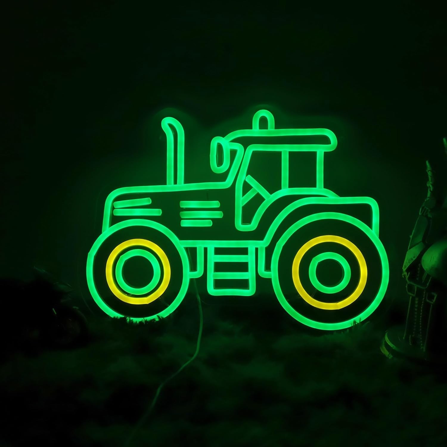 Tractor Green Neon Sign – Birthday Party Decoration