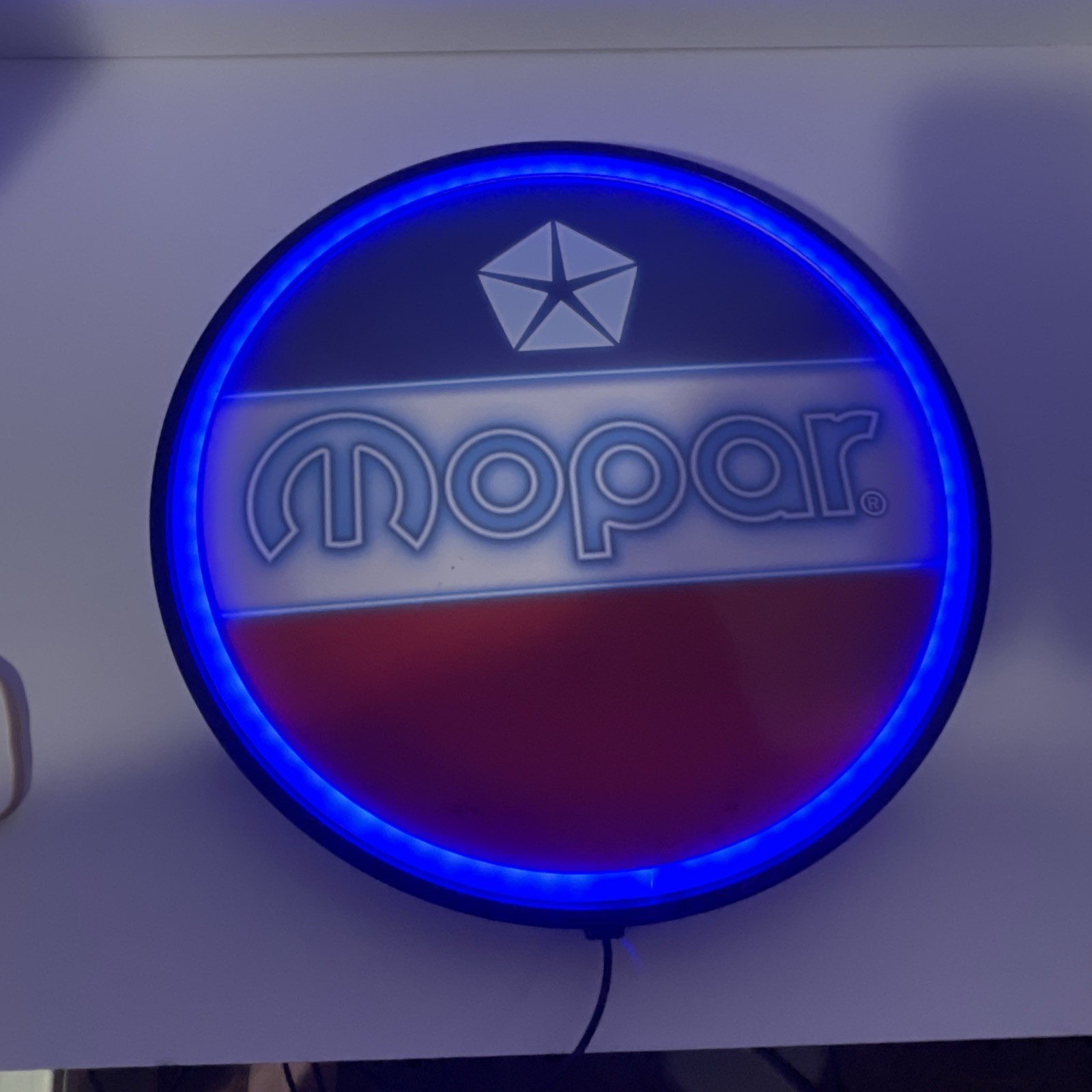 Mopar LED Lighted Sign Wall Art Size 12.5 X 12.5