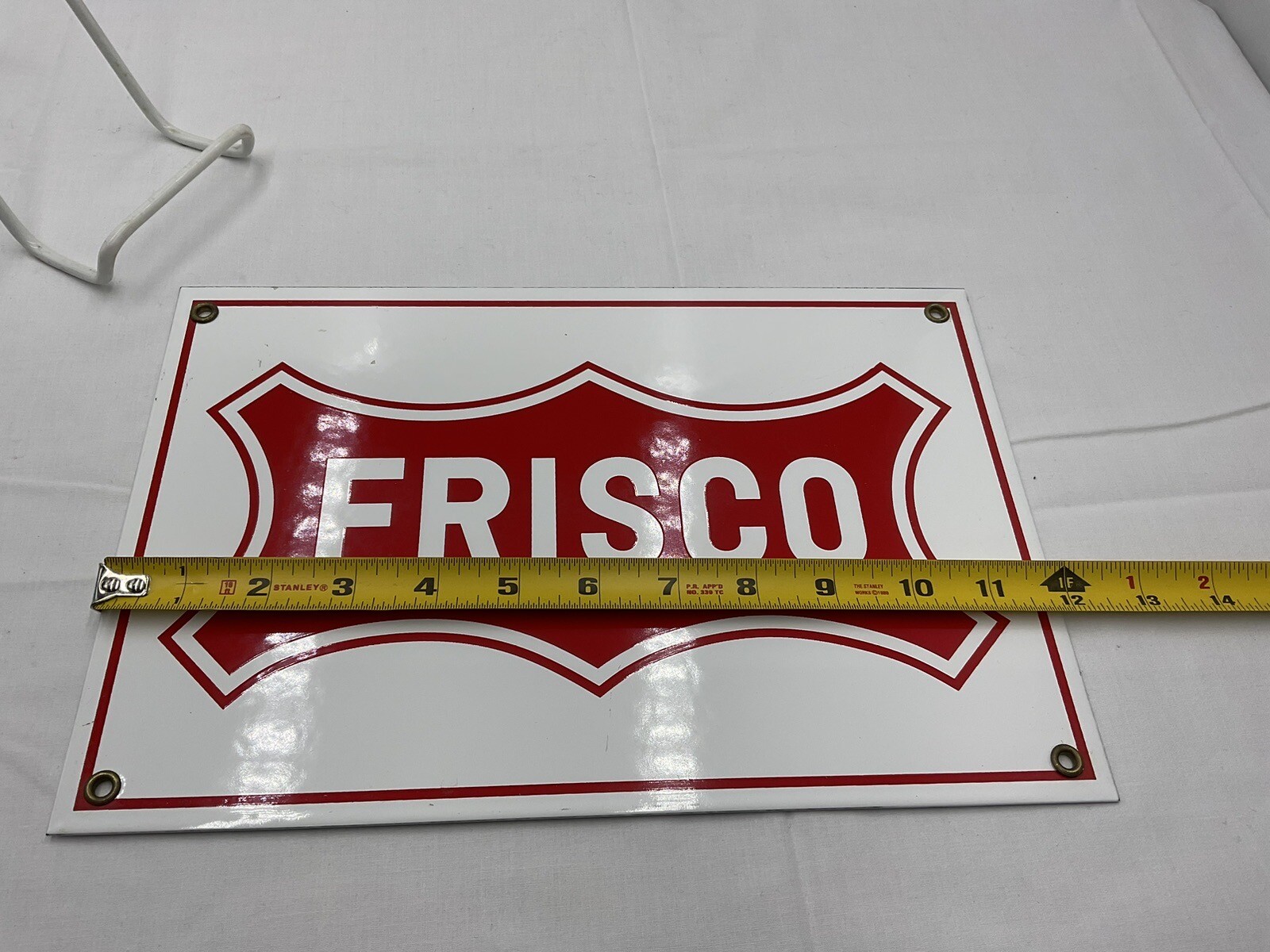 VINTAGE SOUTHERN PACIFIC LINES RAILROAD PORCELAIN SIGN GAS OIL TRUCK GASOLINE