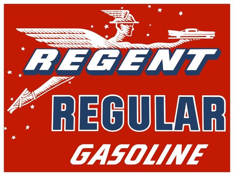 Regent Regular Gasoline, Mercury Theme New Metal Sign: 9×12 & Free Shipping