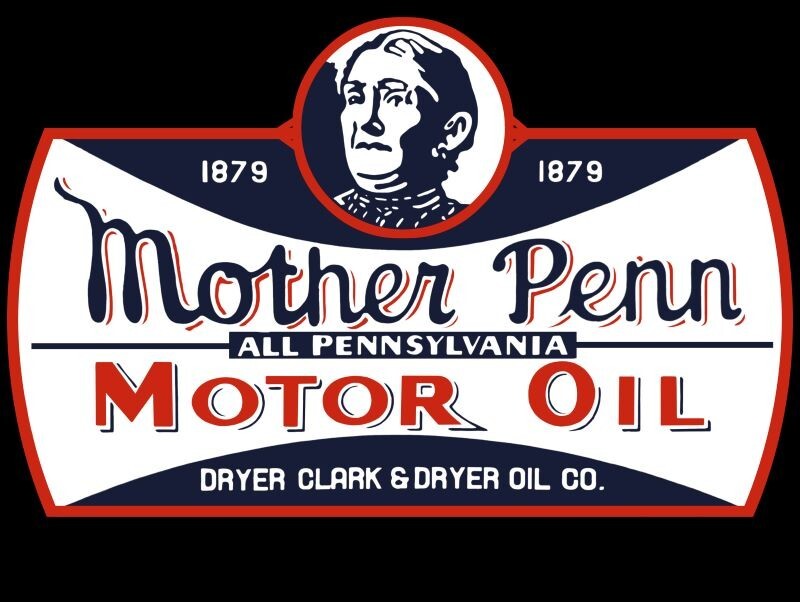 Mother Penn Motor Oil DIECUT Sign 18″ Wide USA STEEL 3 lbs.