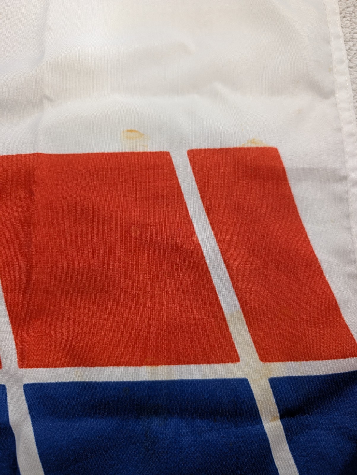 Rare Fina First Motor Oil Advertising Flag Pit Lane Racing Collectible Banner