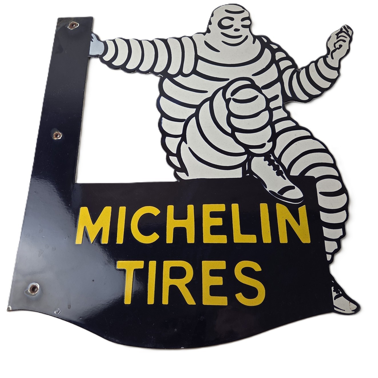 Vintage Michelin Tires Sign – Bibendum Flange Flat Sales Service Dealer Sign