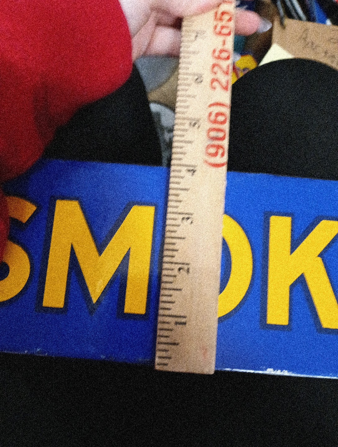 Porcelain Blue/Yellow No Smoking Sign