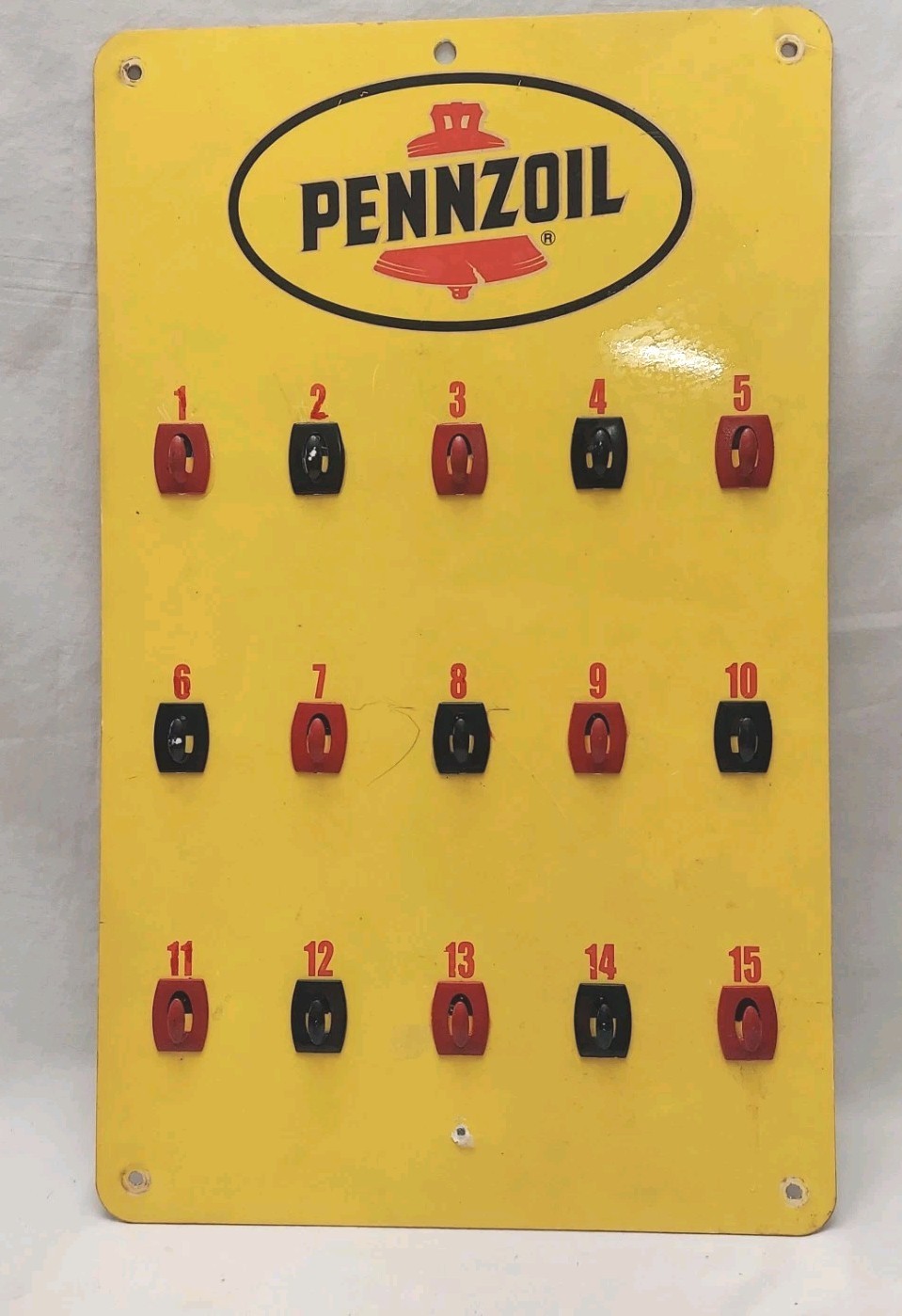 VTG Rare Pennzoil Key Board Organizer Display Sign For Shop Garage Advertisement