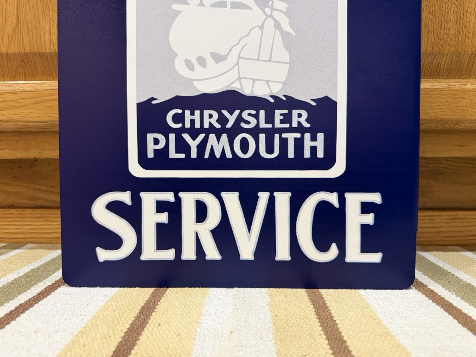 Plymouth Service Sign Chrysler Parts Gas Double Sided Vintage Style Wall Decor