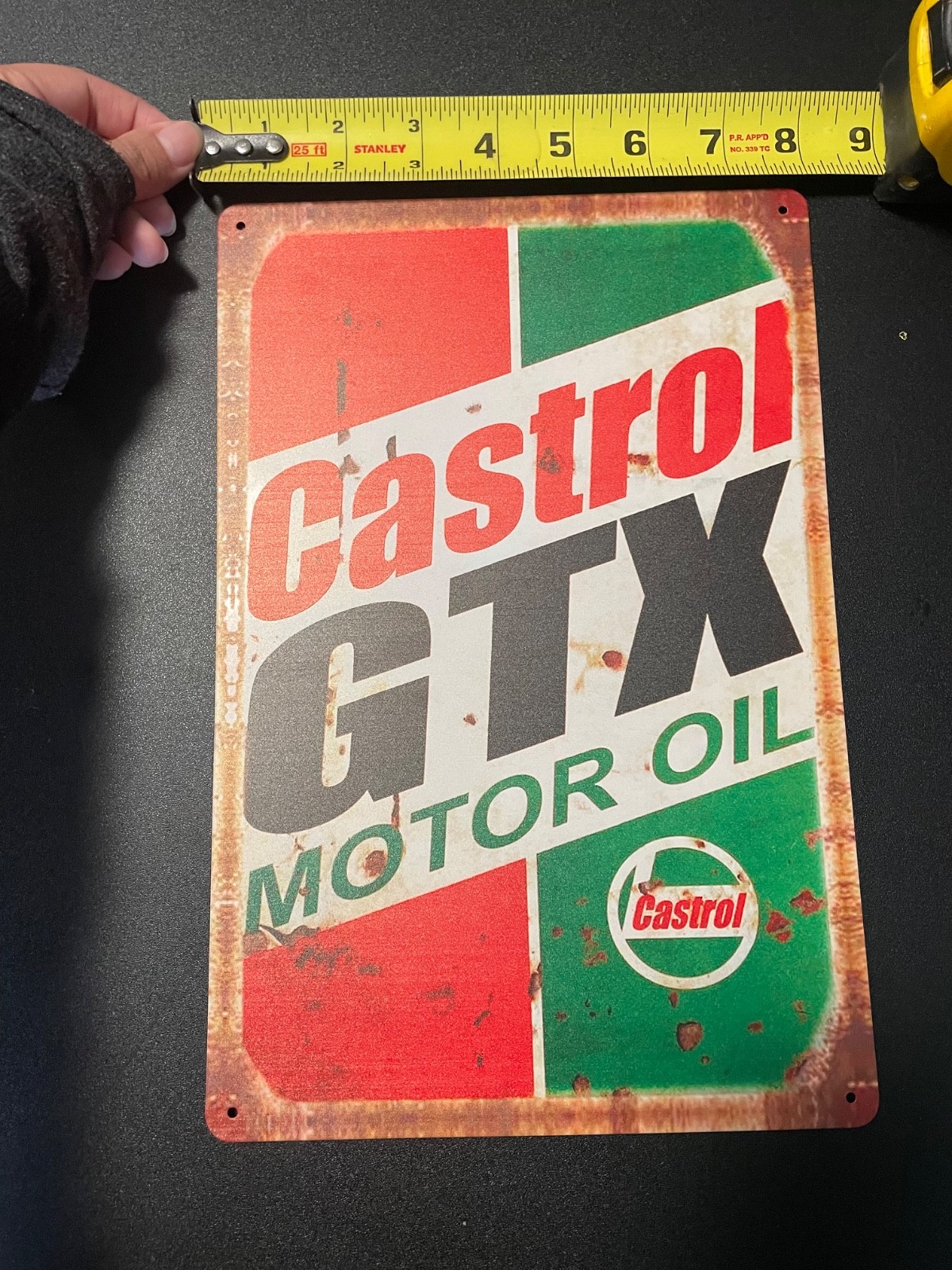 Castrol GTX Motor Oil 8 x 12 Novelty Metal Sign Shrink-Wrapped New!