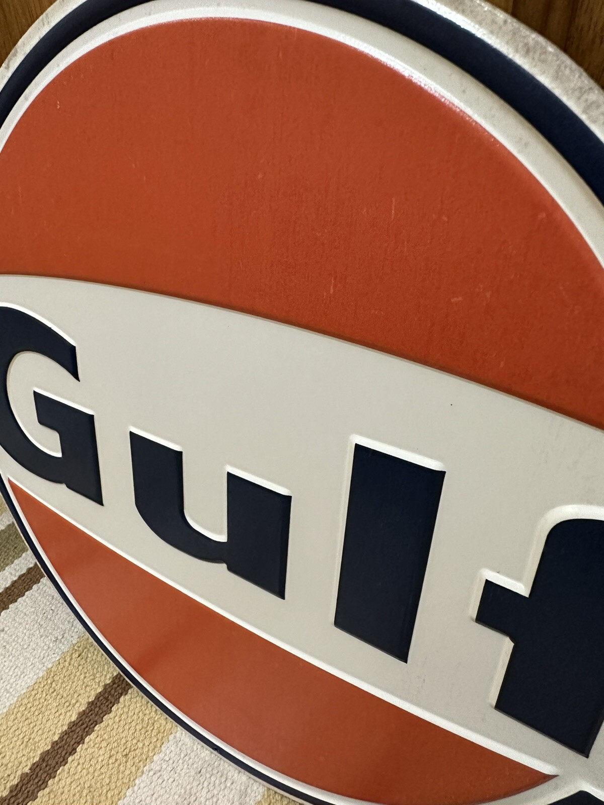 Gulf Gasoline Metal Sign Garage Vintage Style Wall Decor Tools Oil Bar Pub 1