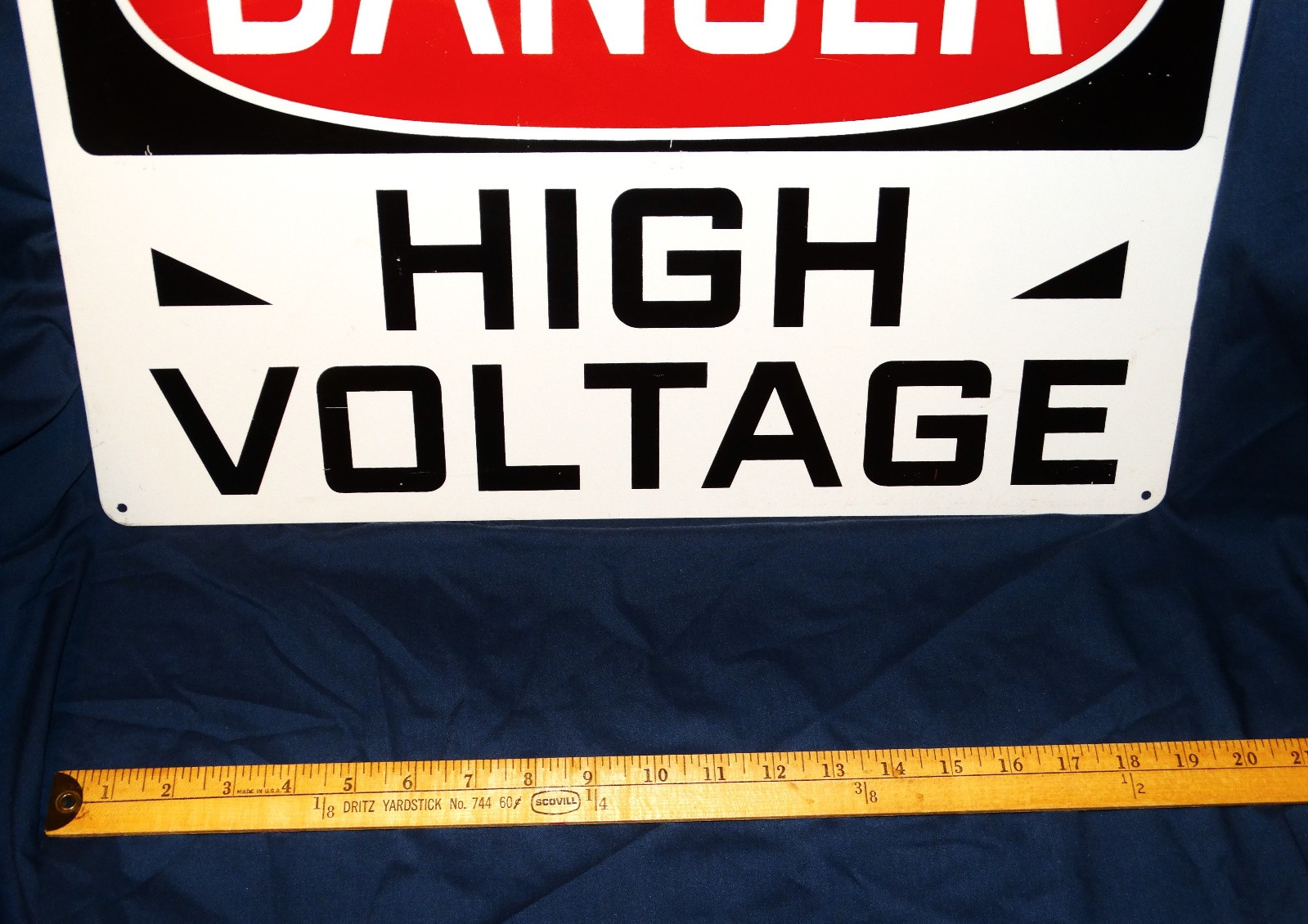 Vintage Danger High Voltage Metal Sign Industrial 20 x 14