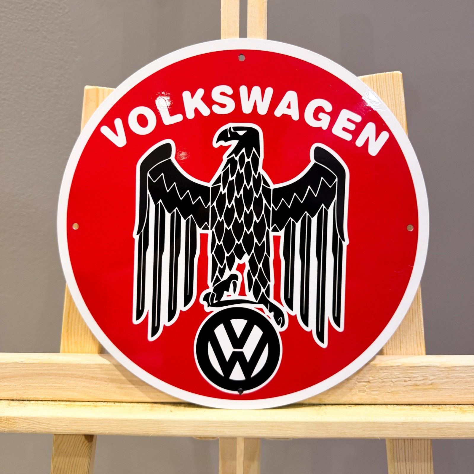 Volkswagen Eagle Emblem – Vintage German Automotive Metal Sign – 30 cm (11.8”)