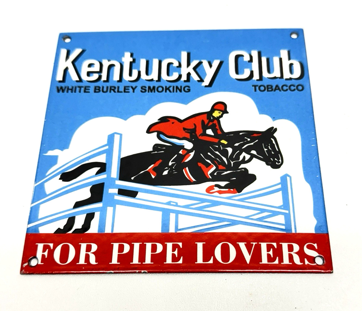 Kentucky Club “For Pipe Lovers” – Vintage Porcelain Sign – Tobacciana