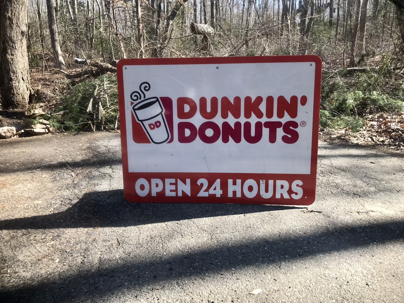 4ft Metal Vintage Dunkin Donuts Interstate Street Road Food Exit Sign Decor Art