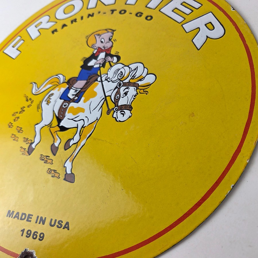 Vintage Gasoline Sign – Richie Rich Gas Pump Porcelain Sign