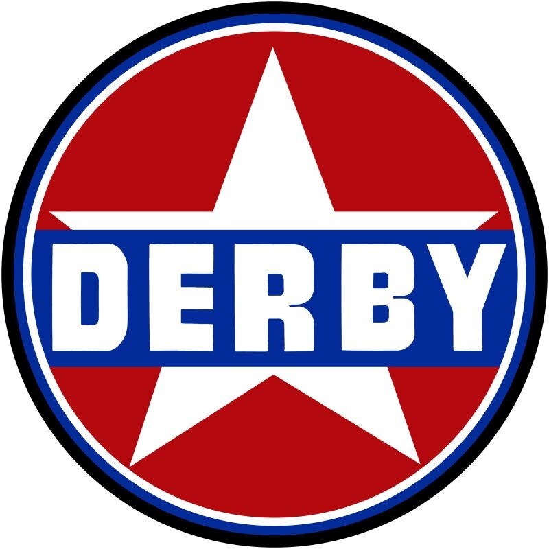 Derby Oil Company Star Logo NEW Sign 40″ Dia. Round USA STEEL 15 Lbs