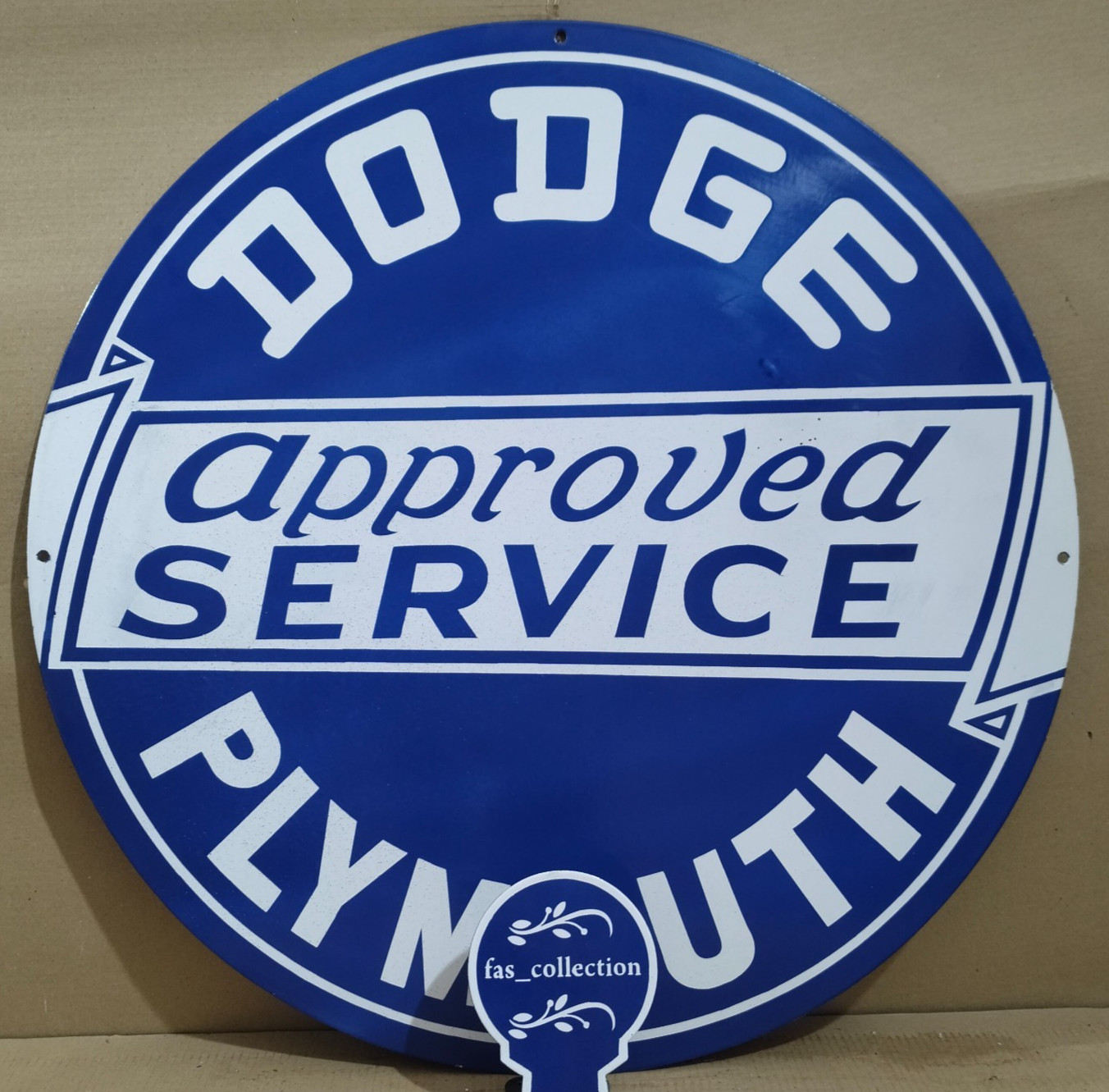 Dodge Plymouth porcelain Enamel Sign 30 x 30 Inches 1 Sided