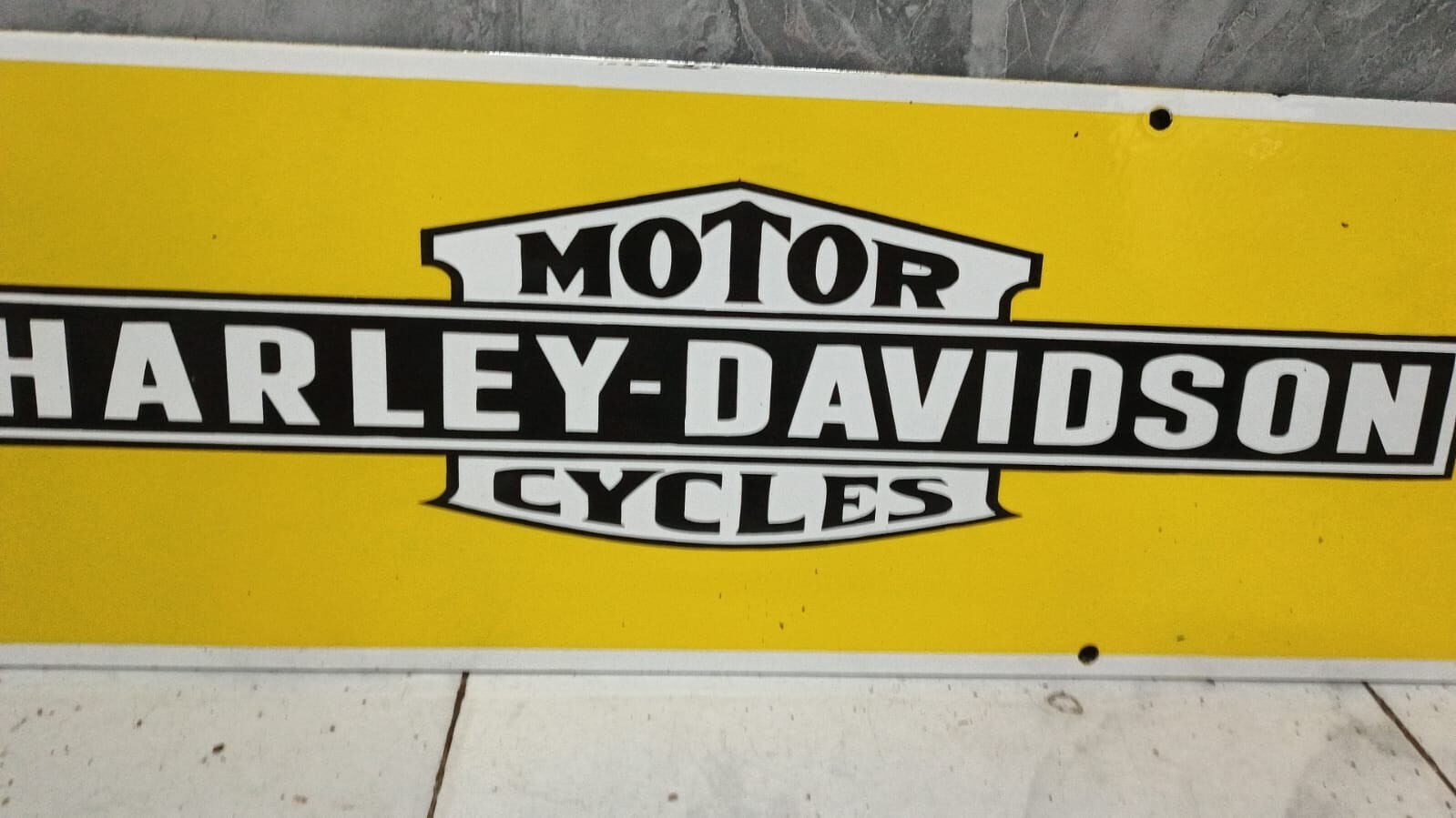 Harley Davidson Sales Servie Porcelain Enamel Heavy Metal Sign 36 Double Side