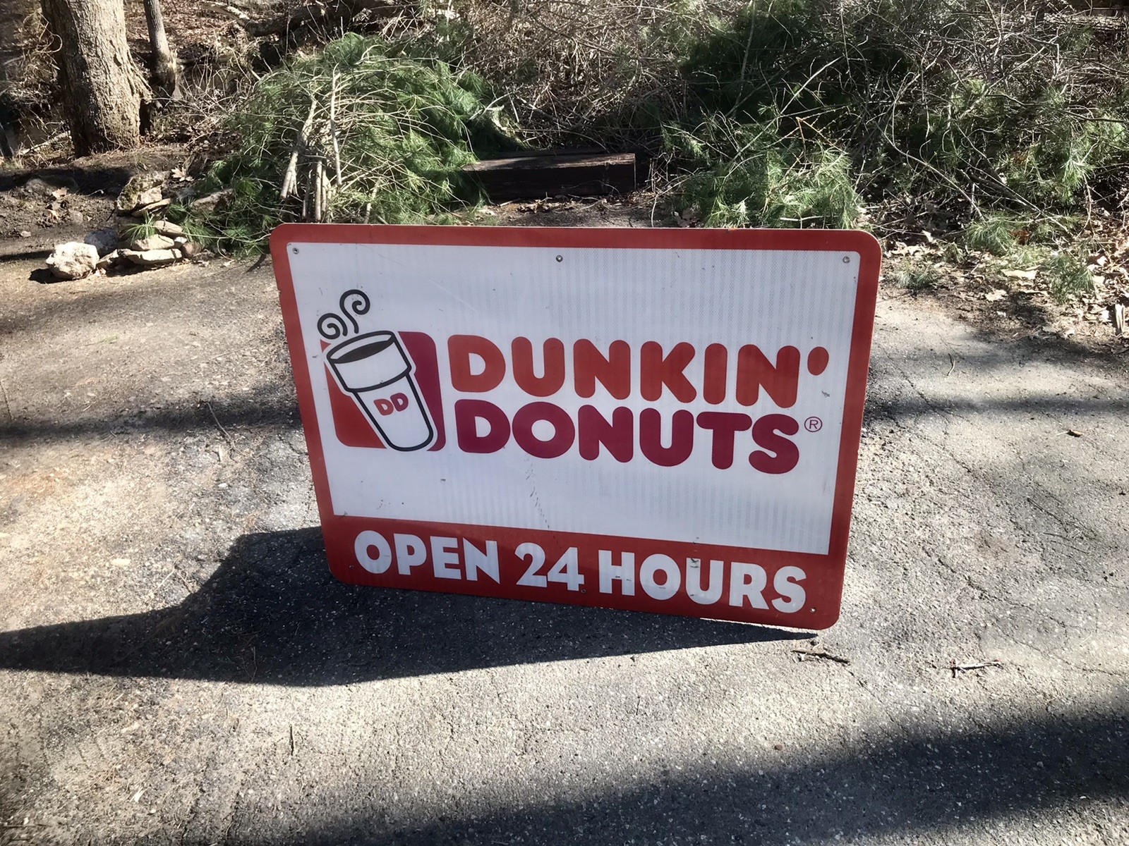 4ft Metal Vintage Dunkin Donuts Interstate Street Road Food Exit Sign Decor Art