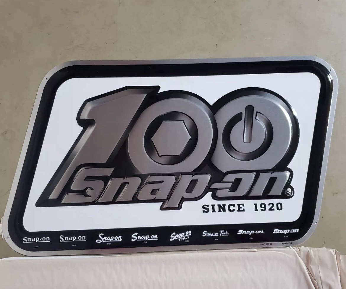 Snap On 100th Anniversary Metal Sign New SSX20P106KO