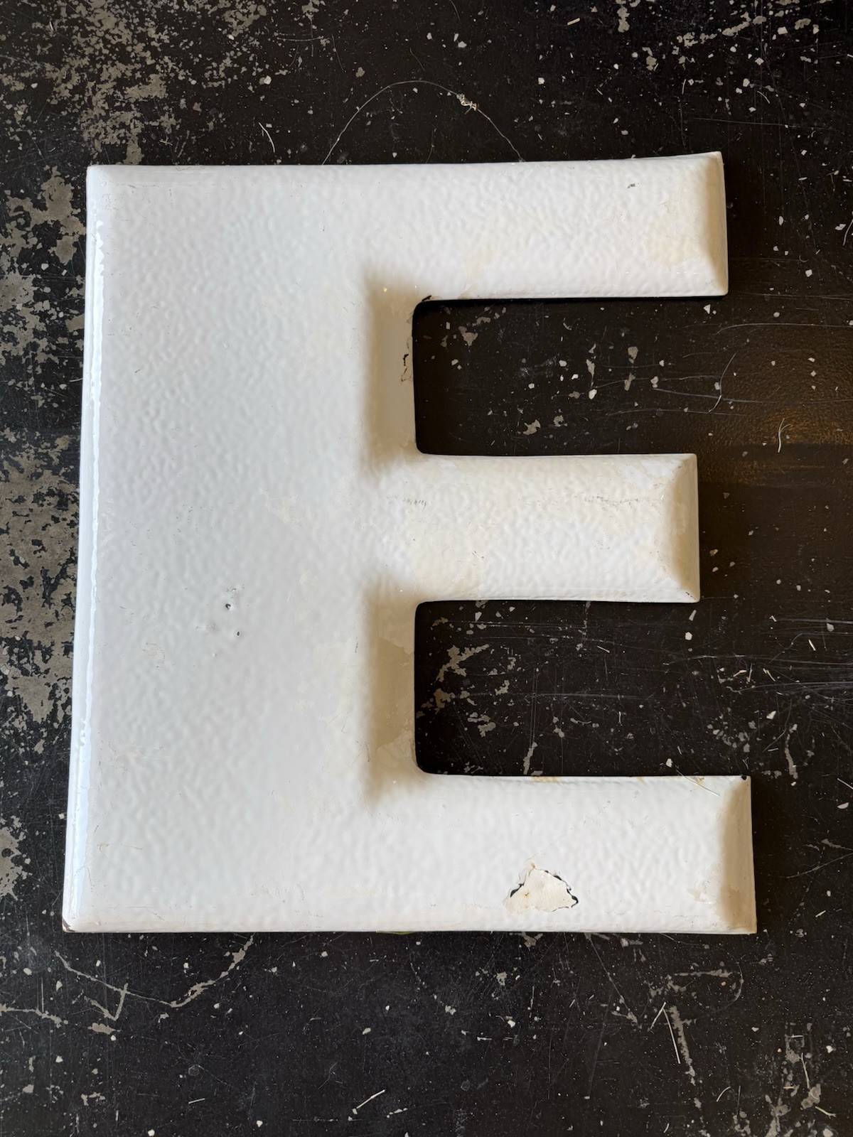 Good Year Porcelain Letter “E” Sign