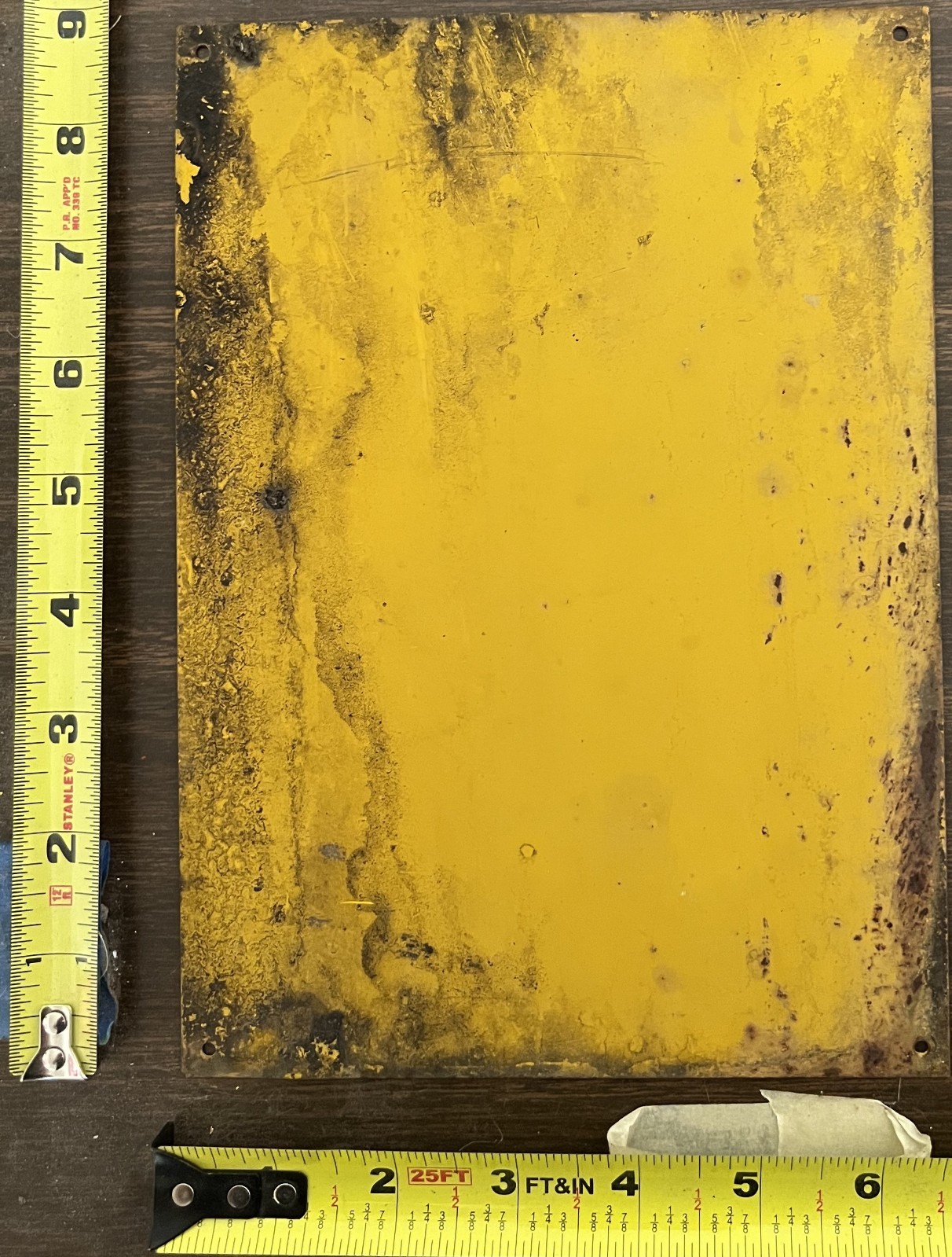 Vintage Painted Industrial Sign – State of Calif – Warning High Voltage Lines