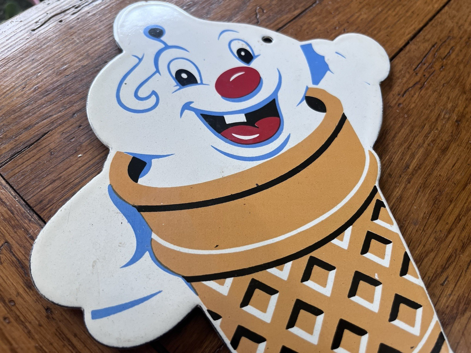 NICE ICE CREAM CONE GUY PORCELAIN SIGN