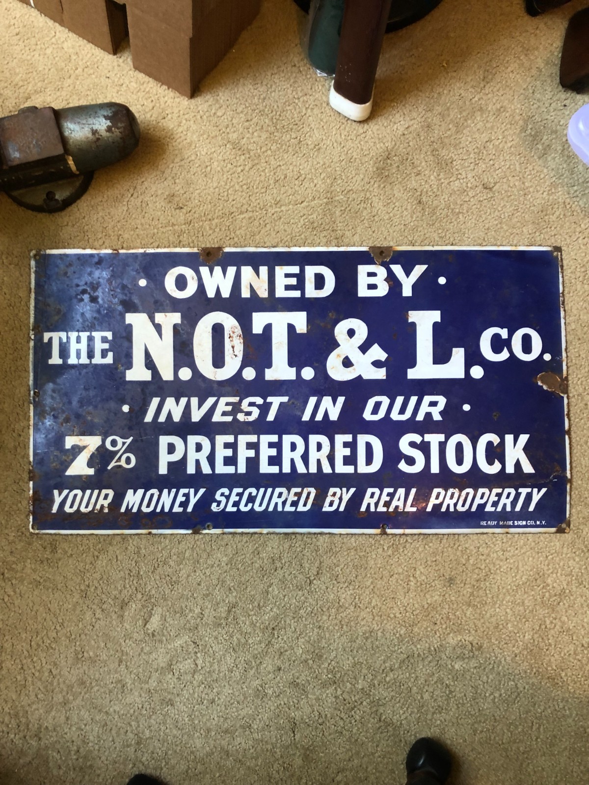 NORTHERN OHIO TRACTION & LIGHT RAILWAY TROLLEY Porcelain Sign Rare Early